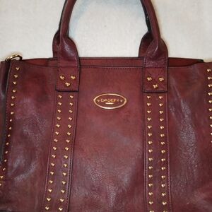 DASEIN Burgundy Studded Satchel